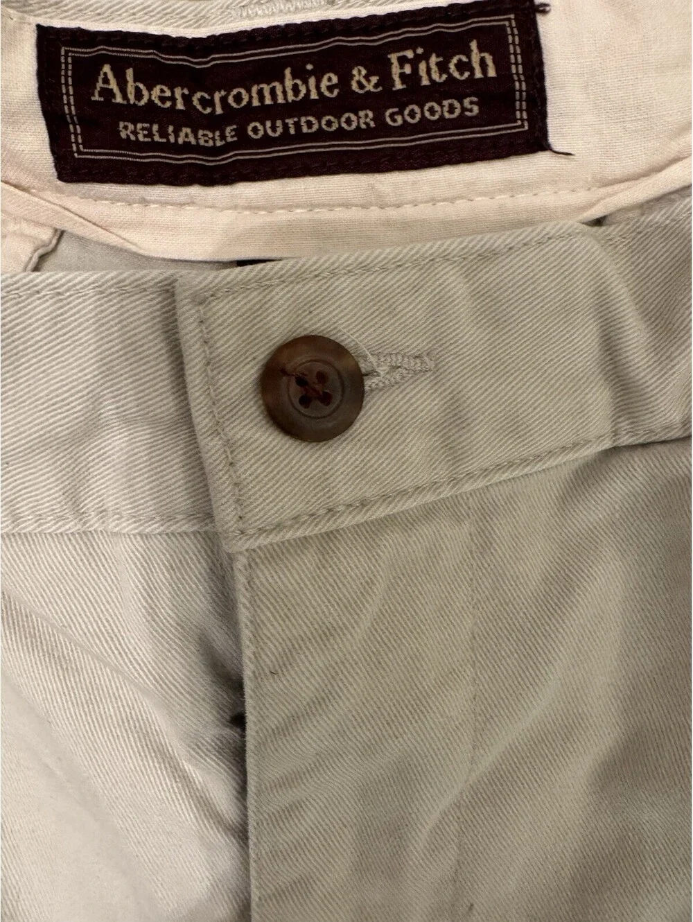 Abercrombie And Finch Men’s Khaki Chino Shorts 34 Classic Fit Outdoor Cotton